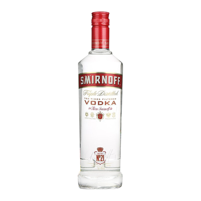 斯米诺红牌伏特加SMIRNOFF VODKA原装进口烈酒鸡尾酒基酒750ml