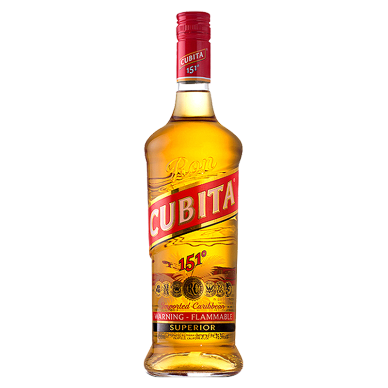 古贝塔151朗姆酒CUBITA美国原装进口高度烈酒鸡尾酒基酒750ml