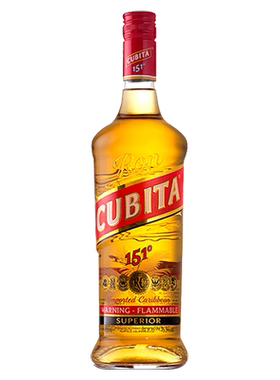 古贝塔151朗姆酒CUBITA美国原装进口高度烈酒鸡尾酒基酒750ml