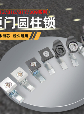 AW安望 MS813转舌锁一字锁四方型电箱电柜锁芯工业箱柜门锁机柜锁