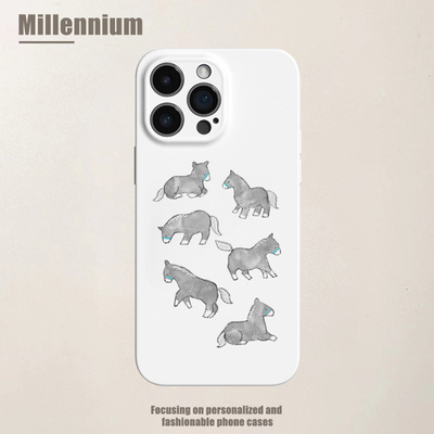 适用于iPhone17Promax墨里小马懒戏春16pro手机壳15pro菲林iphoneair马年12软壳11可爱13pro治愈系苹果14