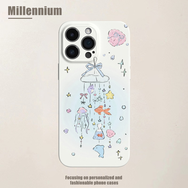 适用于iPhone17Promax海洋之韵风铃16pro手机壳15pro菲林iphoneair简约12软壳11小清新13proins风苹果14plus