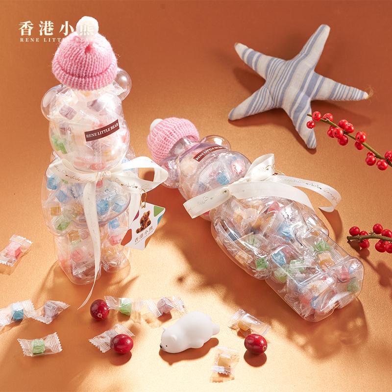 香港小熊熊罐水果味酸软糖小糖果办公室散装硬糖儿童零食