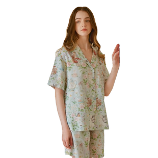 Oak Family夏季亲子装妈妈同款女宝宝睡衣吊带连衣裙家居服薄款