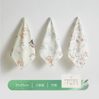 3 подарочные коробки и квадратные шарфы [порно кролика/приключения по Стране чудес/Алиса Гард] 4-слойный бамбуковый хлопок (27*27 см)