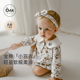 Oak Family新生婴儿衣服春秋连体衣满月哈衣百天爬服包屁衣女宝宝