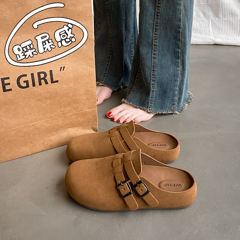 女春单勃肯鞋2026季新款孕妇外穿一脚蹬包头宽松半拖懒人鞋0123k,女鞋,勃肯鞋/软木鞋,淘宝优惠券,粉丝福利购,淘宝优惠卷