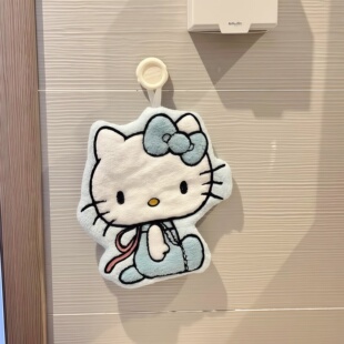 可爱挂式擦手巾加厚不发臭珊瑚绒吸水厕所毛巾不掉毛厨房擦碗布