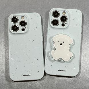 K30女款 硬殼K60防摔K50保護套K40 K70菲林13PRO 9小米 韓系小狗支架適用紅米NOTE14手機殼Turbo3新款