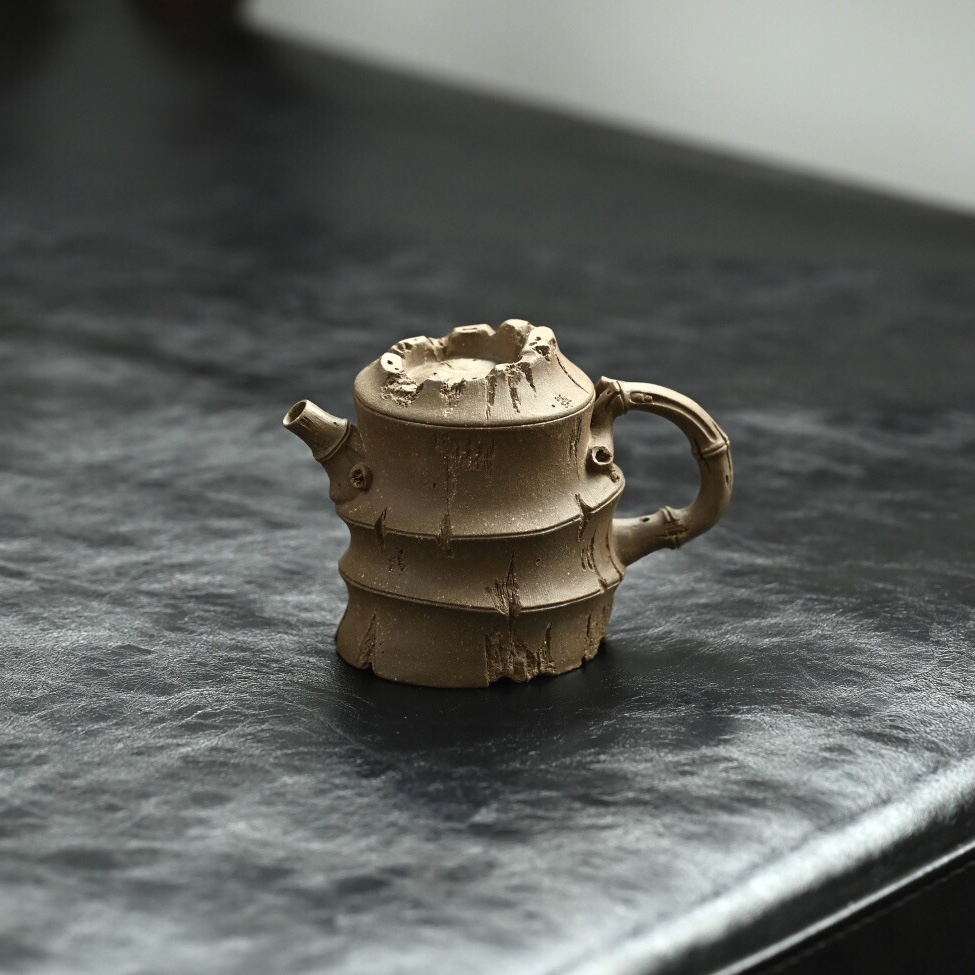 宜兴紫砂壶全手工塔竹容量110cc原矿青段精品小壶泡茶器家用送礼