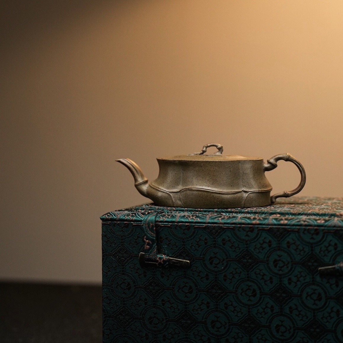 宜兴紫砂壶君澜绿卿·轻胚·150cc黄金段古法柴烧 手工精品小壶