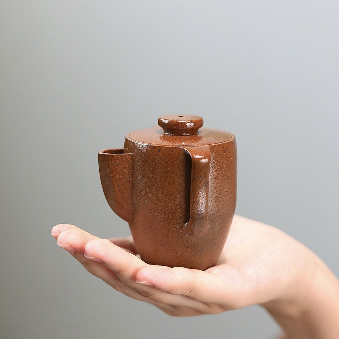 宜兴紫砂壶『手抓宝瓶』柴烧小壶小容量120CC精品泡茶器送礼佳品