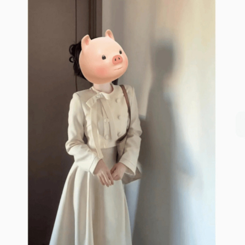 衣服女款春季富家千金小香风蝴蝶结气质外套A字半身长裙子三件套