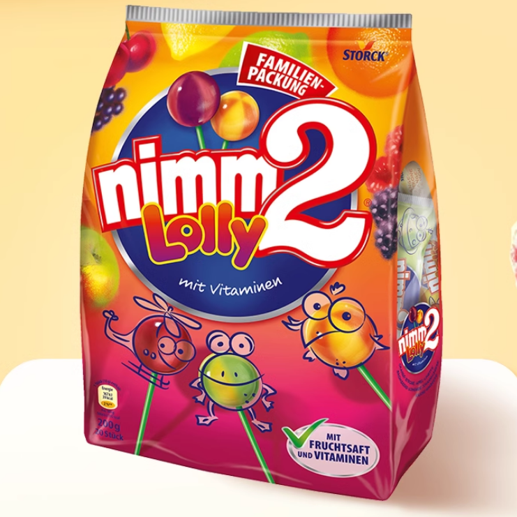 26年1月【德国进口】二宝nimm2维生素棒棒糖200g  冰袋发货