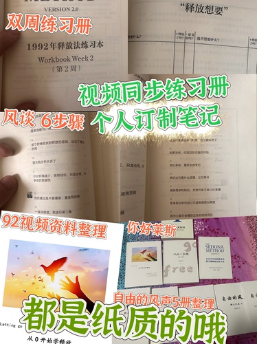 莱斯特，风谈六步骤聊天记录，圣多纳释放法视频练习册，定制笔记