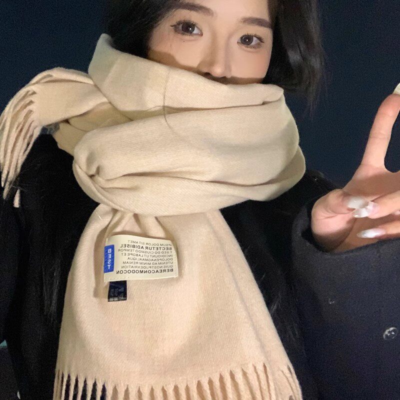 2025新款围巾女款冬季百搭韩版披肩仿羊绒网红保暖高级感情侣围脖