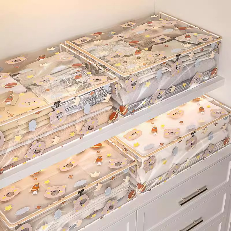 被子收纳袋透明四件套收纳大容量棉被衣物整理袋被褥羽绒服防尘罩