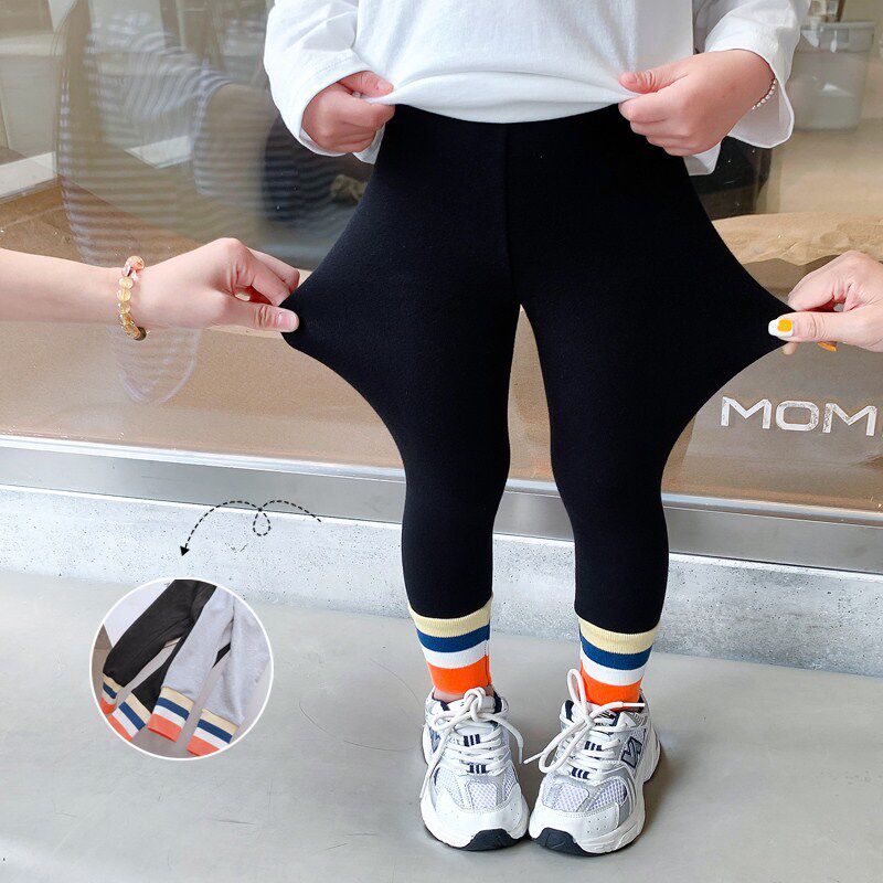 女童打底裤春秋款2023新款秋装时髦纯棉韩系童装儿童衣服秋装长裤