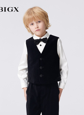 RBIGX瑞比克童装2025秋季新款潮流复古帅气设计简约大方儿童马甲