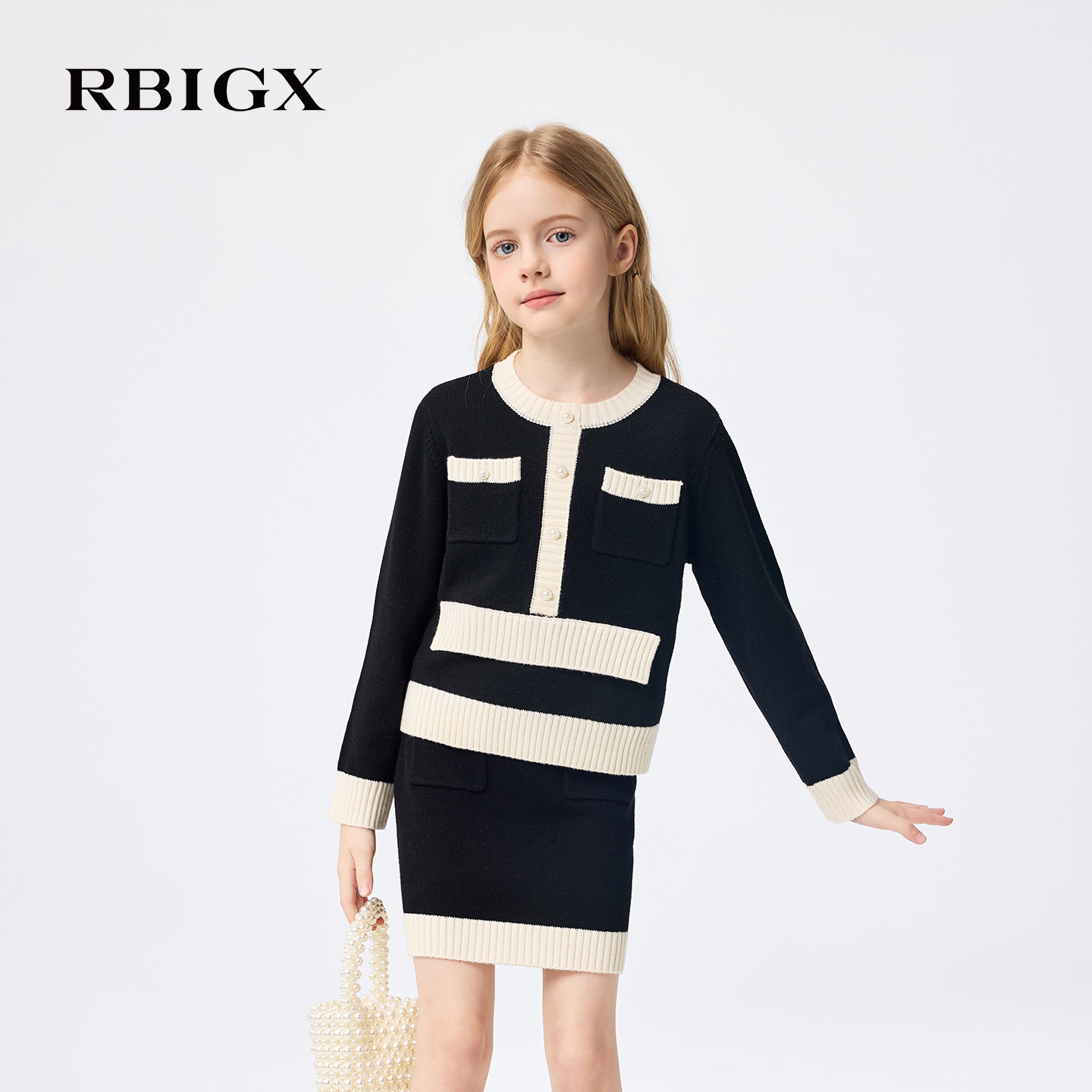 【商场同款】RBIGX瑞比克童装25冬季小香风甜美毛衣毛衫针织衫