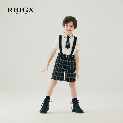 RBIGX瑞比克童装洋气秋季新款洋气绣花帅气百搭休闲裤子背带裤
