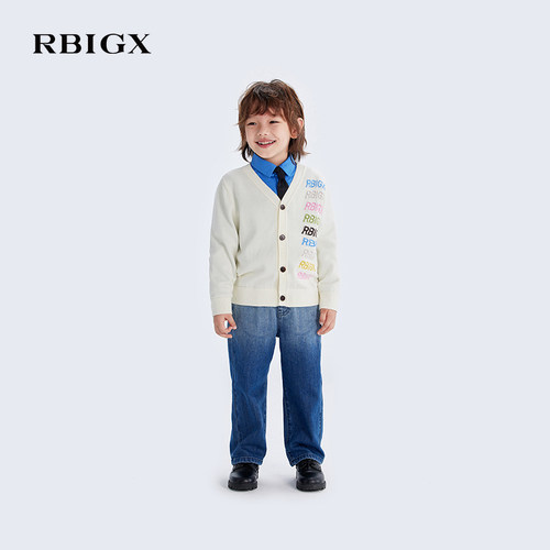 RBIGX瑞比克童装V领针织开衫