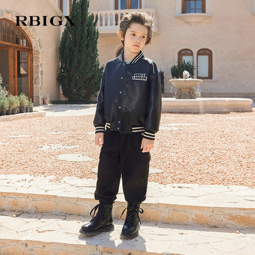 RBIGX瑞比克童装秋季新款百搭休闲男童潮流裤子收脚口工装裤