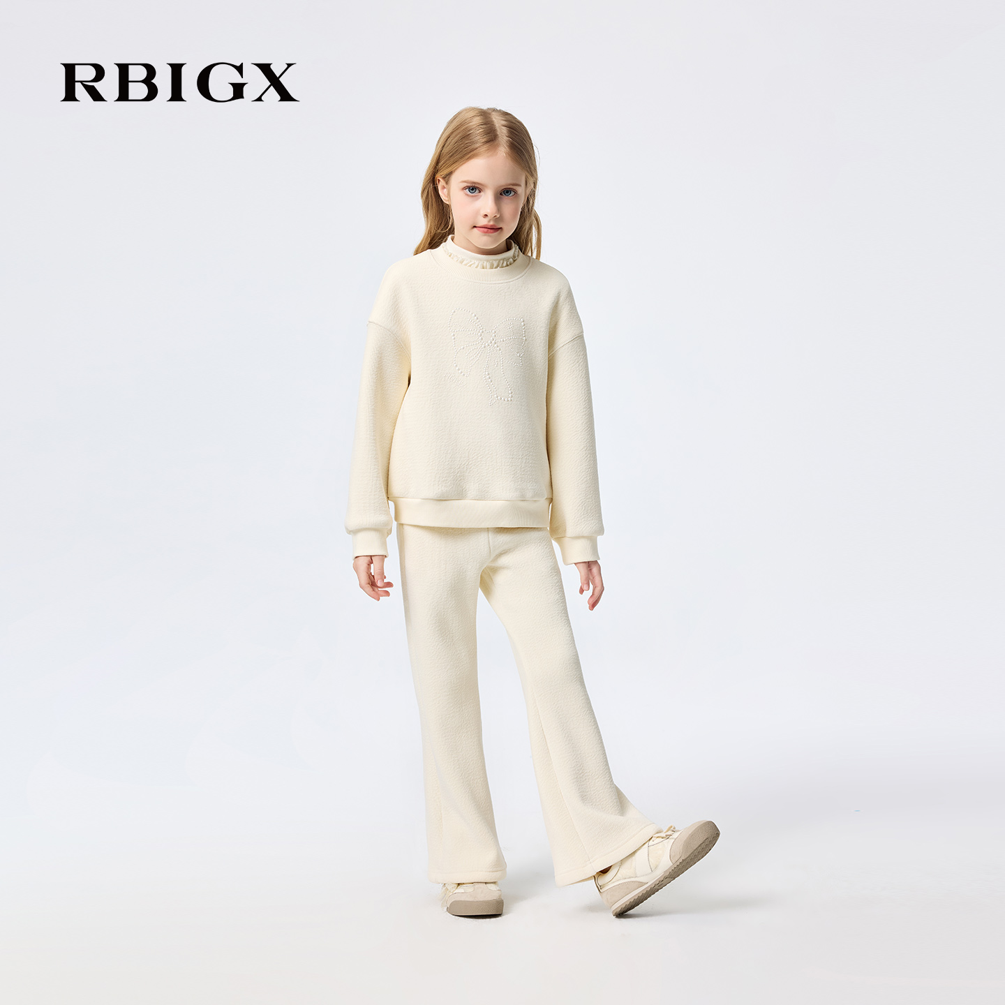 【商场同款】RBIGX瑞比克童装2025冬潮流甜美小香风长袖裤子套装