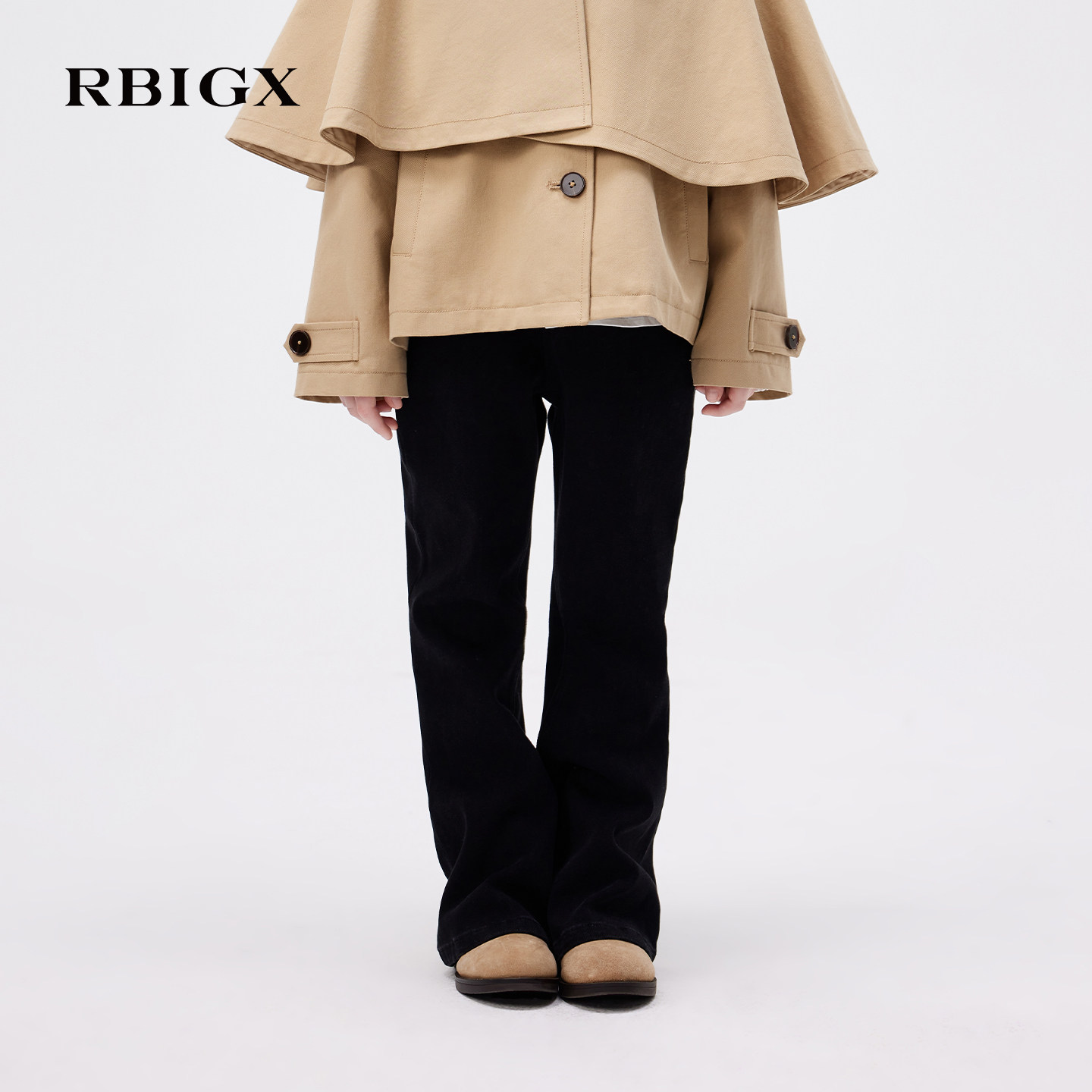 【商场同款】RBIGX瑞比克童装2025秋季喇叭牛仔裤高腰柔软长裤