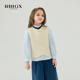 蝴蝶结装 新款 饰扣设计感淑女小香风马甲 秋季 RBIGX瑞比克童装
