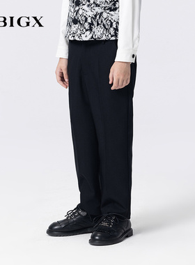 RBIGX瑞比克童装2025秋季新款潮流平绒潮流帅气长裤男童西装裤