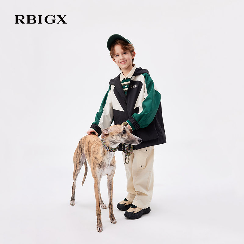 【商场同款】RBIGX瑞比克童装2025秋季新款撞色拼接潮流休闲外套