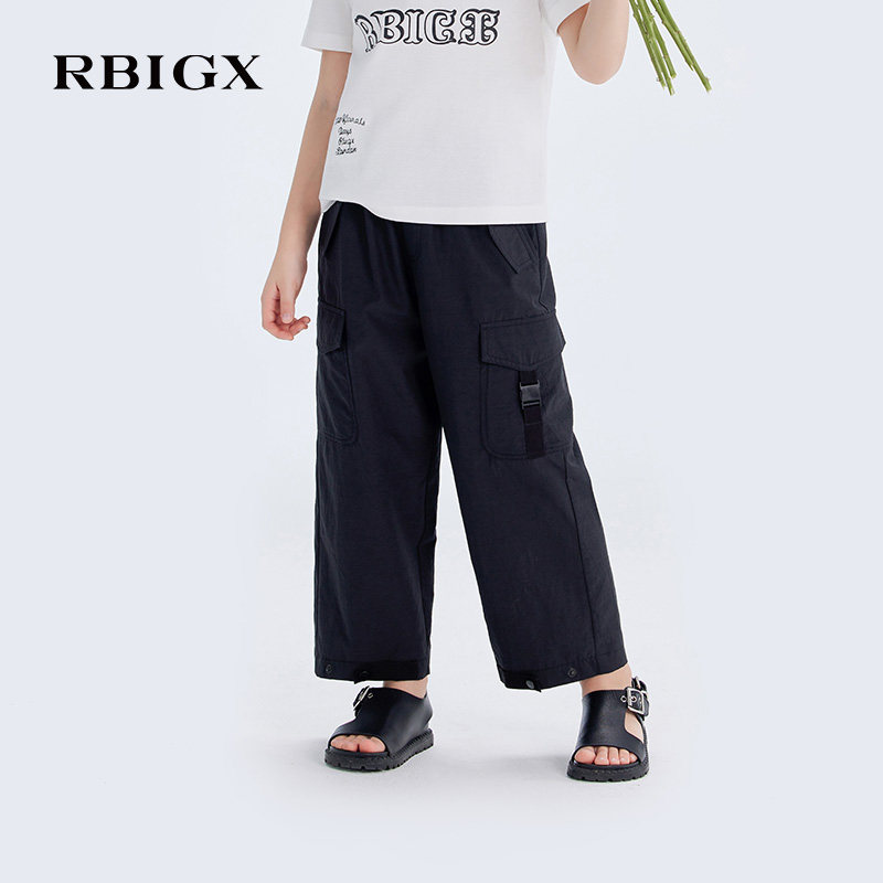 RBIGX瑞比克童装夏季新款多口袋设计感潮流儿童裤子工装裤