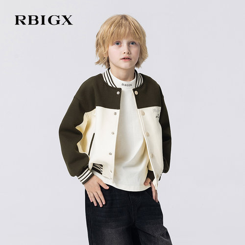 RBIGX瑞比克童款绣花棒球夹克