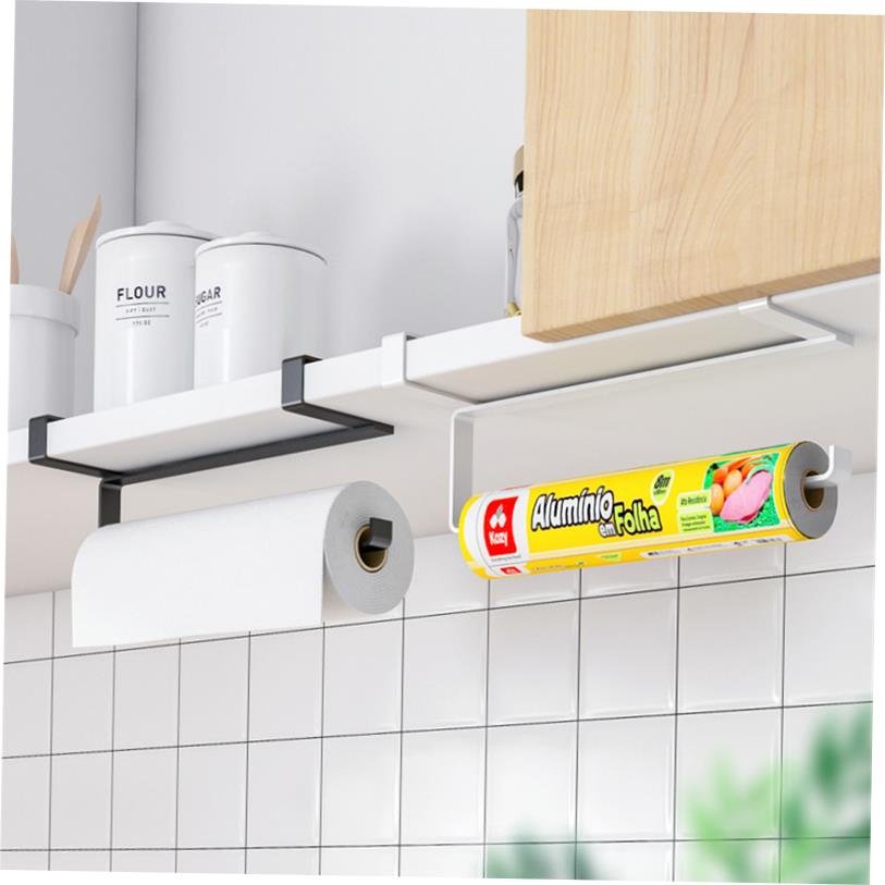Kitchen Cling Film Storage Rack Paper Towel Holder Rack Wall