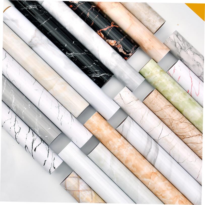 2023 Thick marble sticker wallpaper self adhesive kitchen