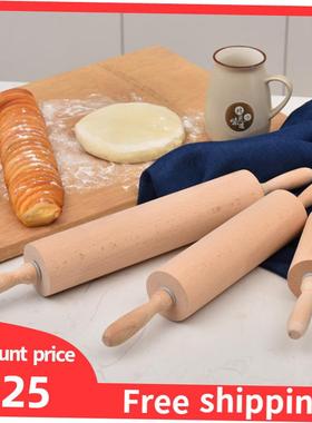Rolling Pin Wooden Handle Pastry Dough Roller Baking Tool