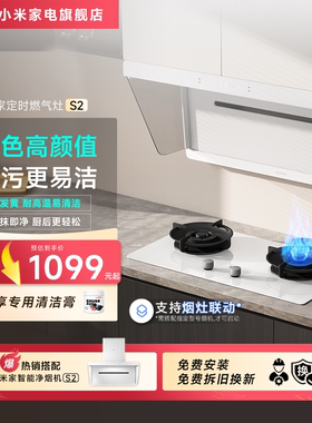 小米米家智能白色燃气灶S2定时家用嵌入式天然气炉灶厨房煤气灶