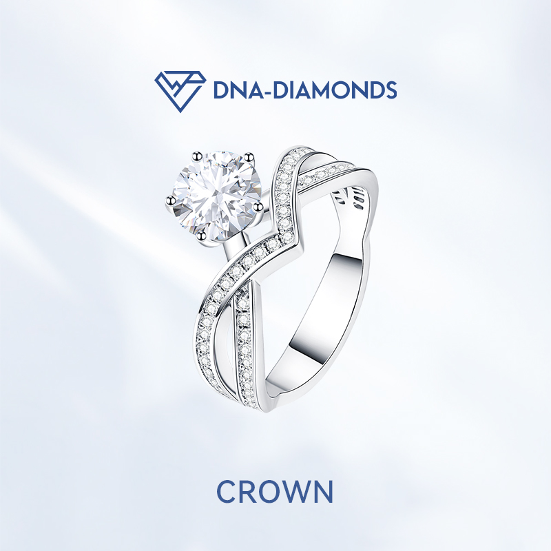 DNA-DIAMONDS 代尔梦斯 头发毛发纪念星石培育宝石 Crown戒指
