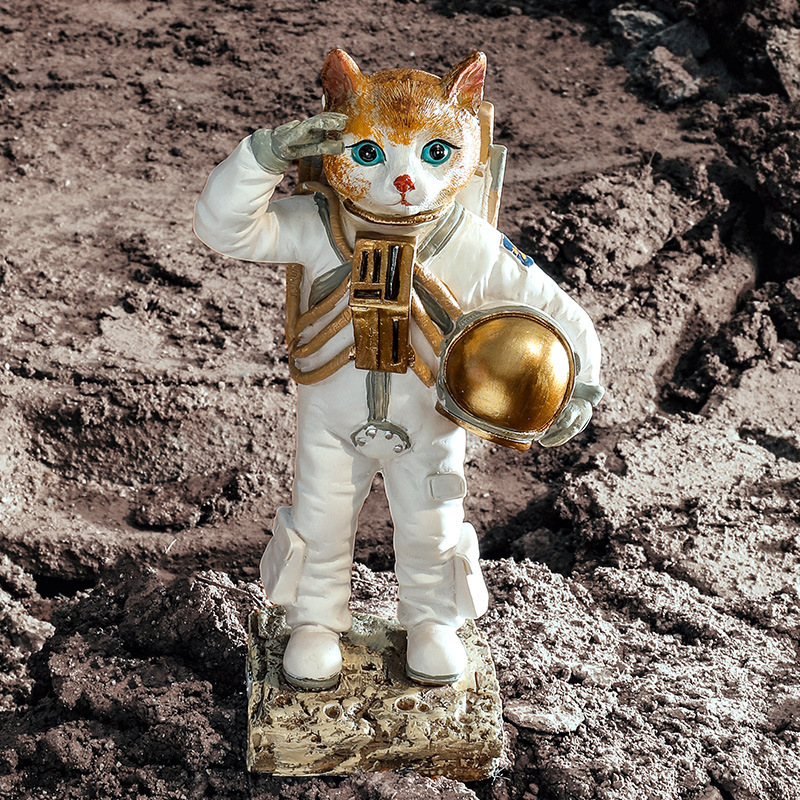 宇航员猫摆件卡通太空猫桌面摆件礼物家居装饰品流浪地球桌面摆件