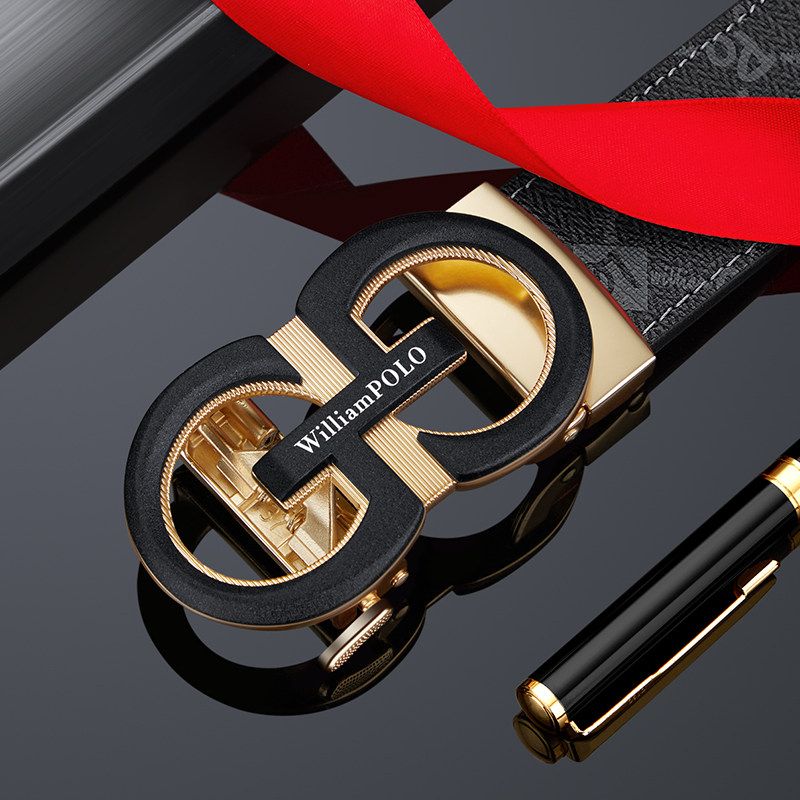 保罗皮带男士2026新款真皮自动扣腰带高档奢侈品商务百搭裤带