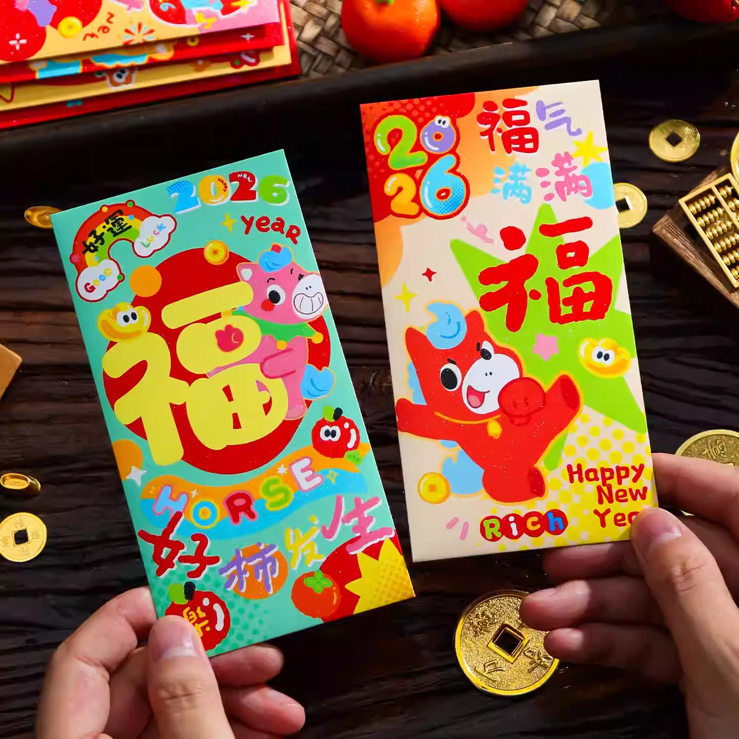 2026新款马年红包袋春节卡通生肖