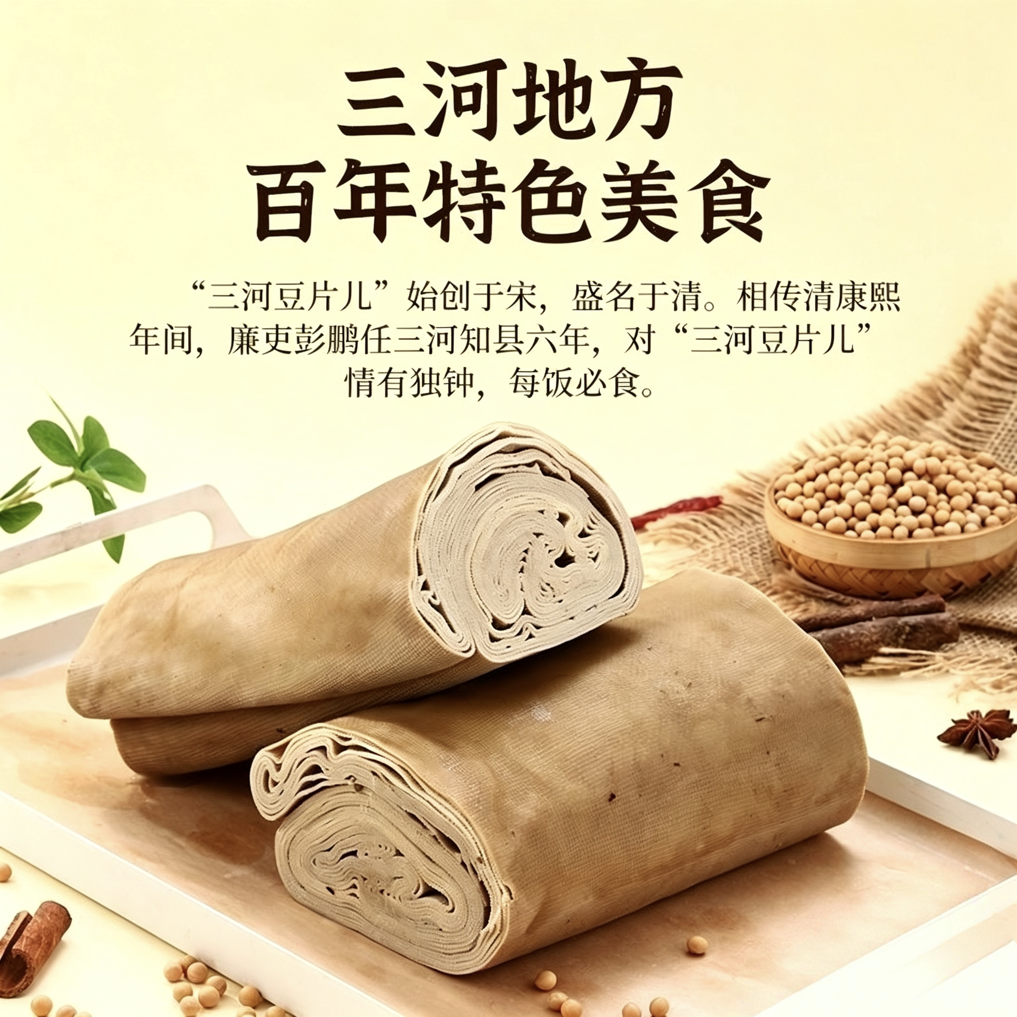 京东包邮三河特产黄豆皮豆腐丝五香豆片黄豆片新鲜无添加真空包邮
