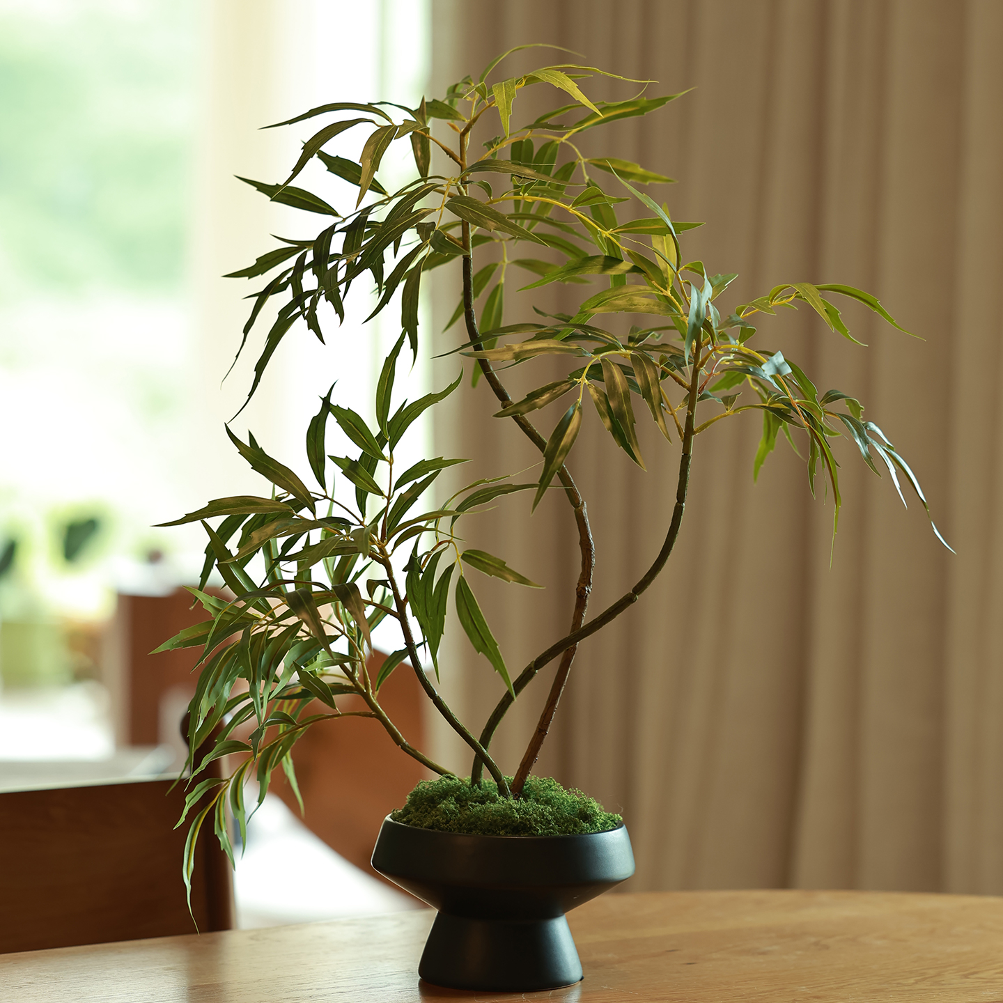 仿真绿植高端轻奢黄天竹装饰植物