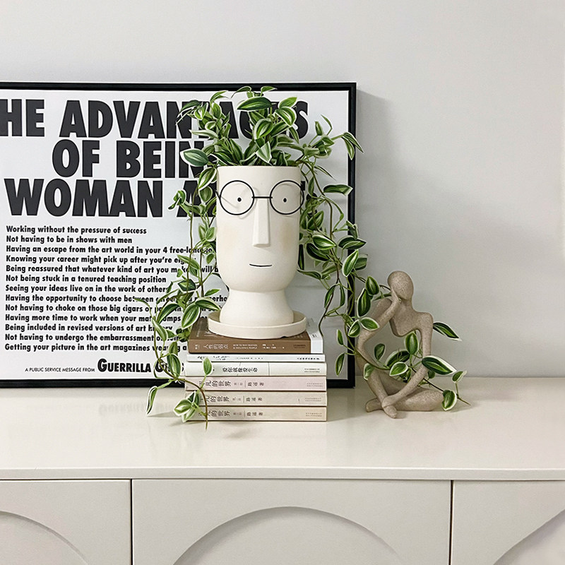 森空间彷真绿色植物家居厅室墙面装饰品壁挂紫露北欧现代壁饰店铺