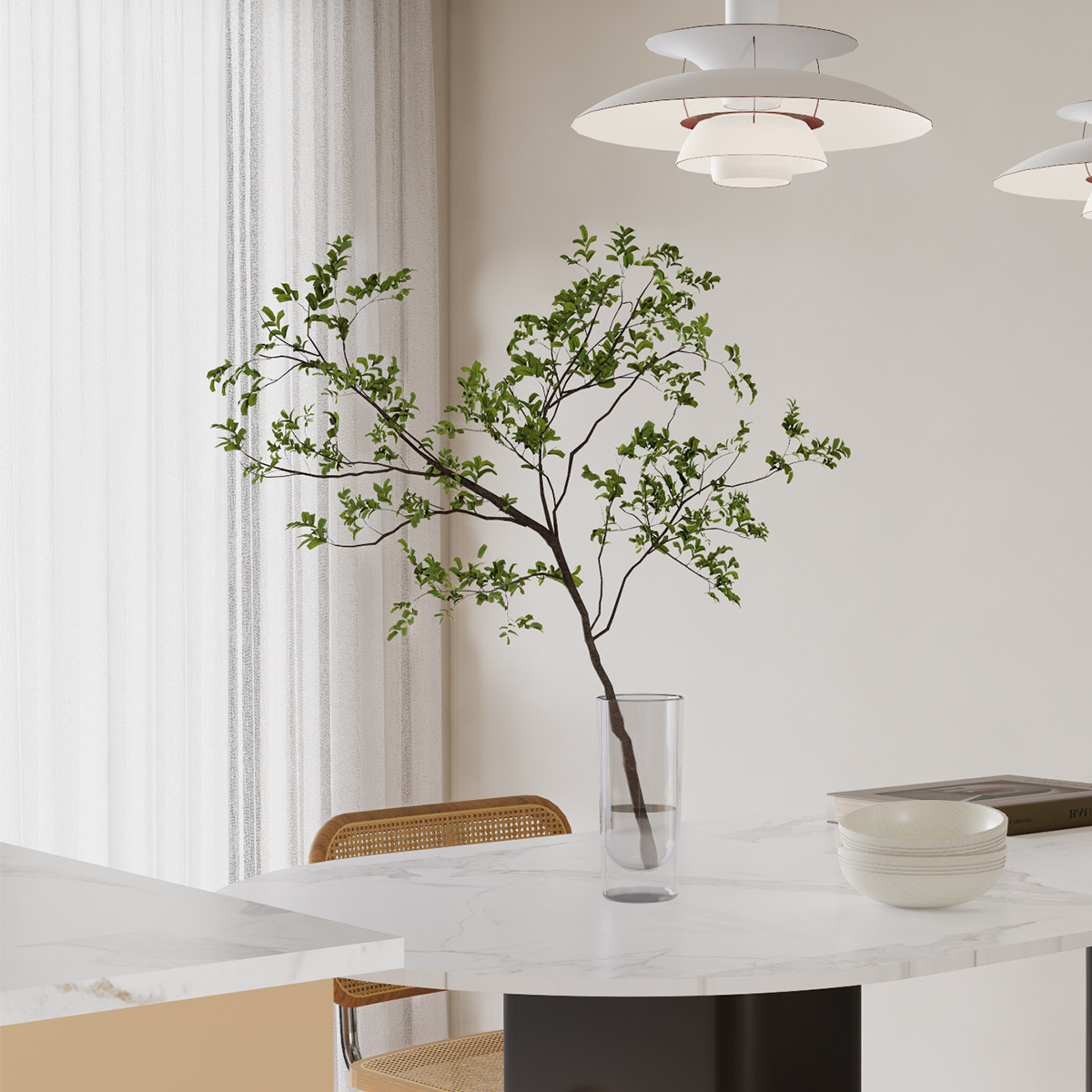 森空间仿真花桌面装饰摆件台面树枝软装搭配陈设好物简约轻奢搭配