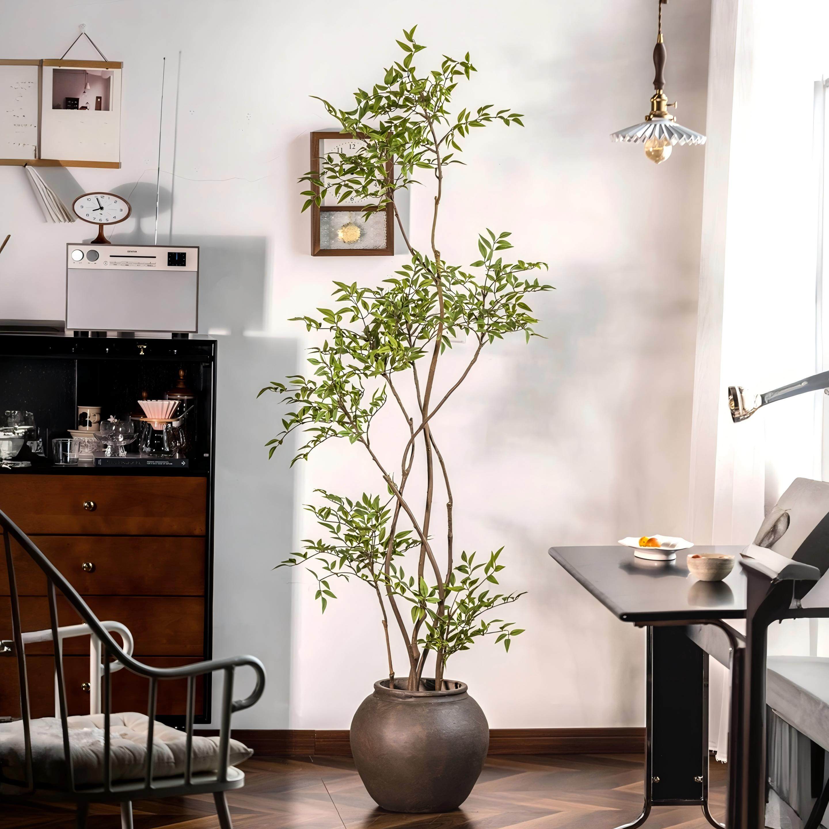 森空间仿真绿植南天竹子装饰室内客厅落地大型盆栽假树微景观植物