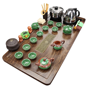 茶盘家用茶具套装不锈钢全自动底部上水一体整套办公茶海简约茶台