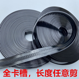 潮侨不带头自动扣耐用牛筋皮带条全牙齿全轨道皮带条无扣老式 腰带