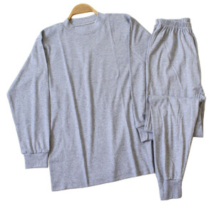 半高领薄款 男秋冬单件秋衣秋裤 线衣线裤 中高领加肥加大码 套装